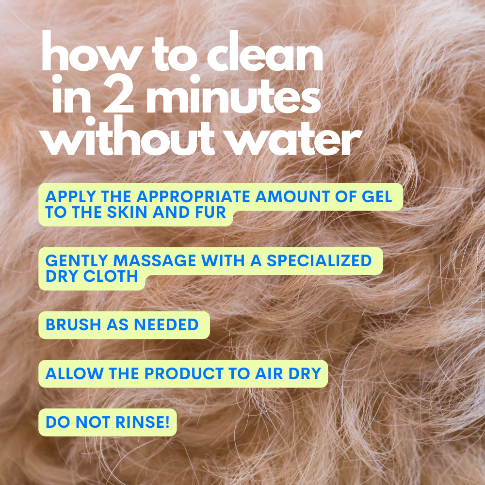One Two Clean – Hondenschoonmaakgel Zonder Spoelen, 98% Natuurlijk