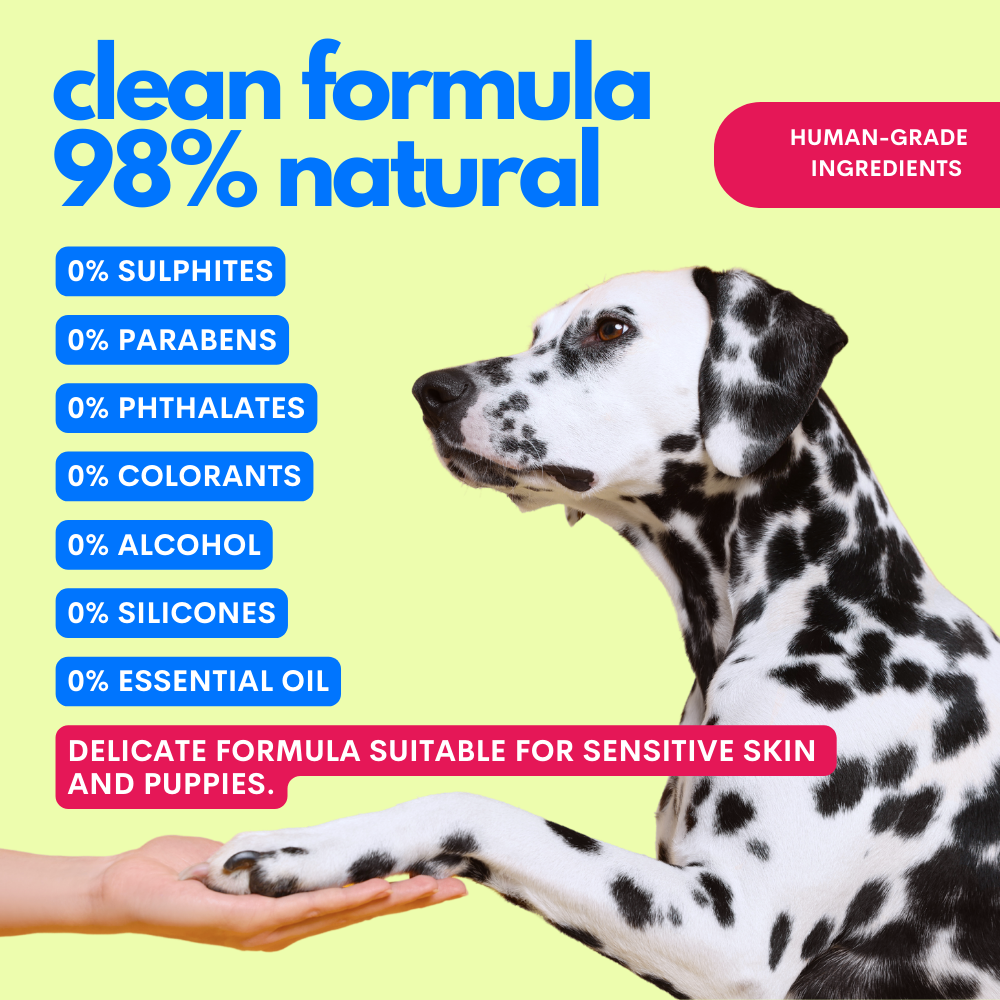 One Two Clean – Hondenschoonmaakgel Zonder Spoelen, 98% Natuurlijk