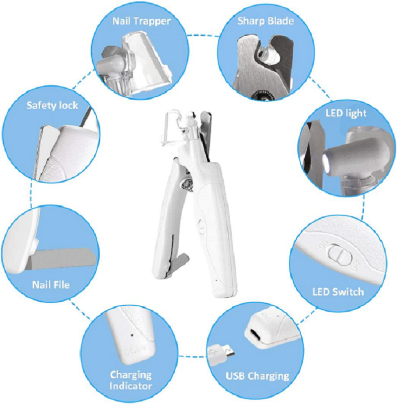 Paws & Son™ Safeclip – Veilige Nagelknipper met Licht