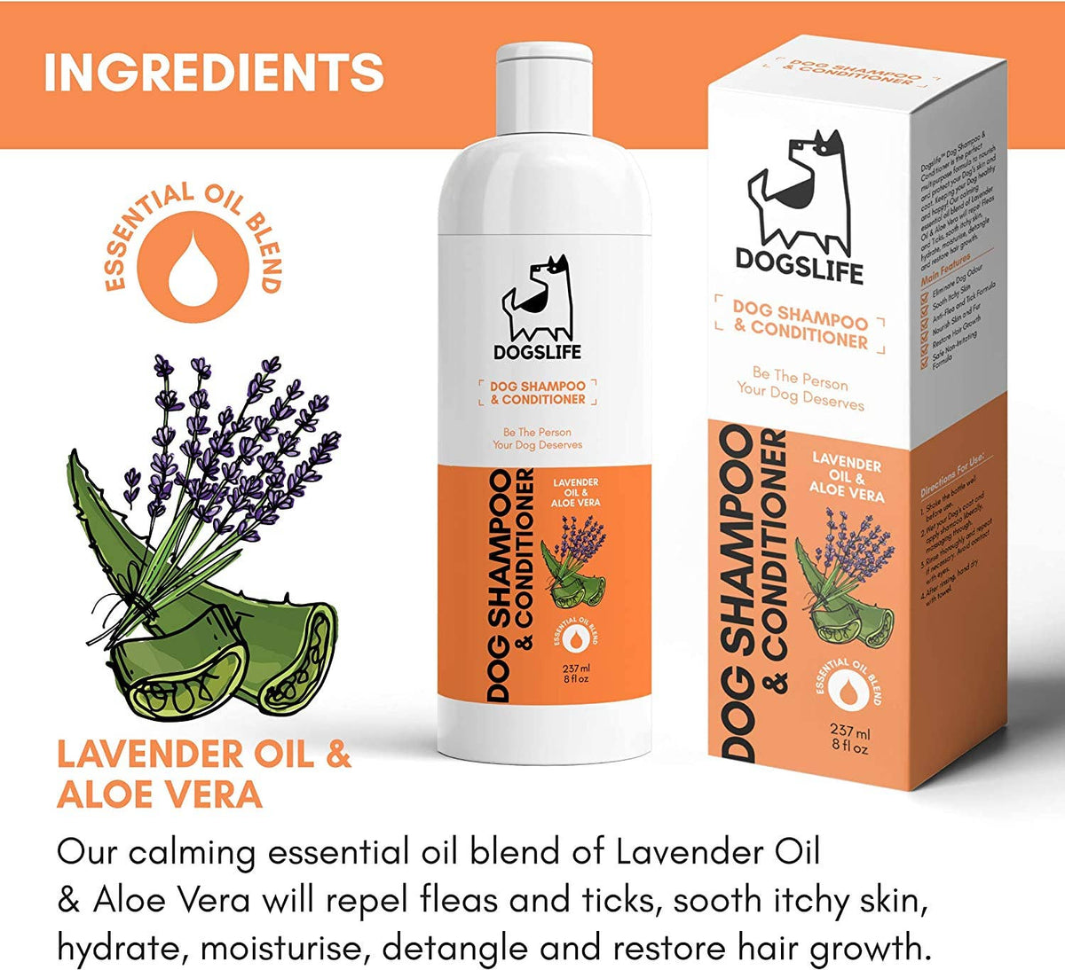 2-in-1 Hondenshampoo en -Conditioner