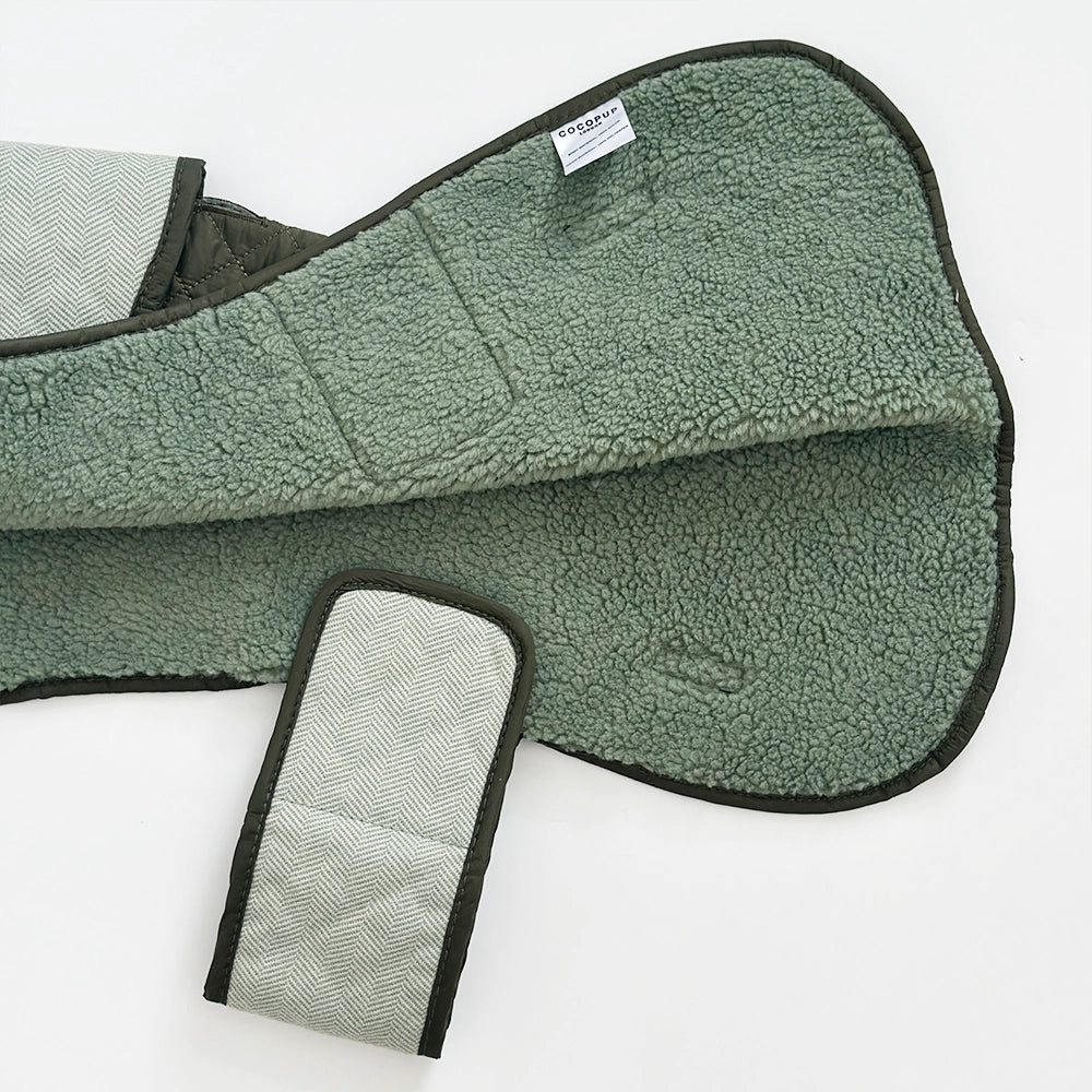Abrigo Acolchado de Lujo para Perros – Country Khaki | Cocker Spaniel